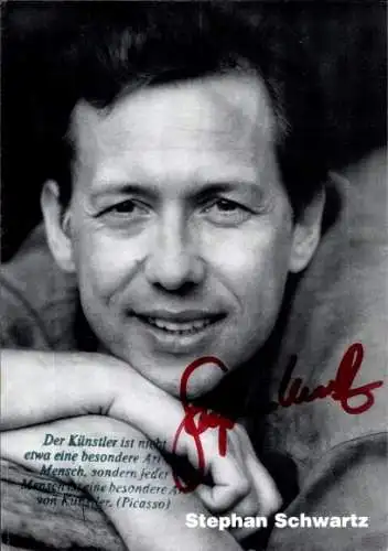 Ak Schauspieler Stephan Schwartz, Portrait, Autogramm