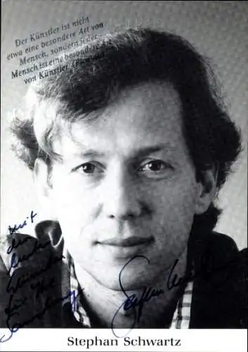 Ak Schauspieler Stephan Schwartz, Portrait, Autogramm