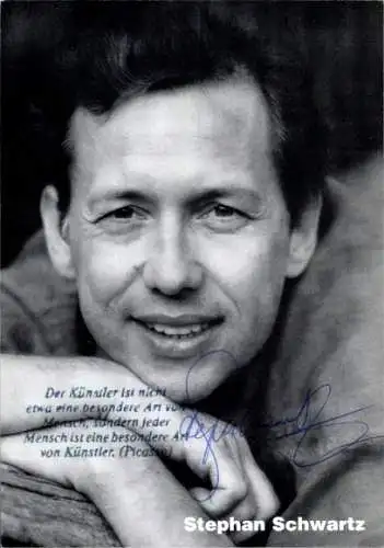 Ak Schauspieler Stephan Schwartz, Portrait, Autogramm