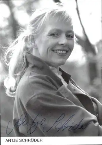 Ak Schauspielerin Antje Schröder, Portrait, Autogramm