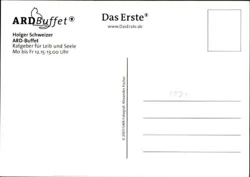 Ak Moderator Holger Schweizer, Portrait, Autogramm