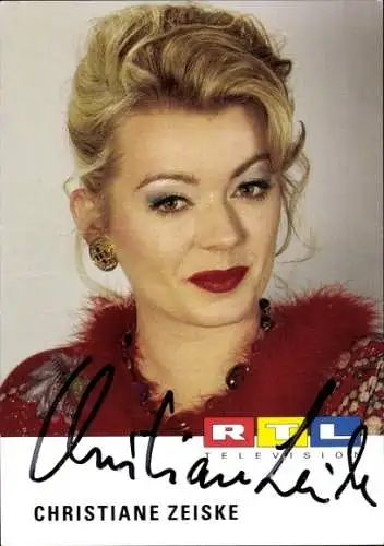 Ak Schauspielerin Christiane Zeiske, Portrait, Autogramm