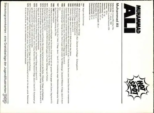 Ak Boxer Muhammad Ali, Portrait, Autogramm