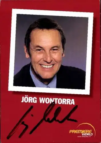 Ak Moderator Jörg Wontorra, Portrait, Autogramm