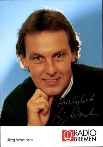 Ak Schauspieler Jörg Wontorra, Portrait, Autogramm, Radio Bremen