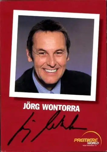 Ak Moderator Jörg Wontorra, Portrait, Autogramm