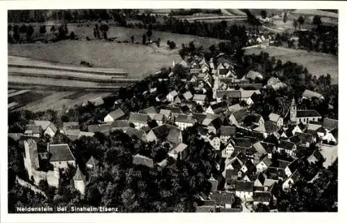 Ak Neidenstein Baden Württemberg, Fliegeraufnahme