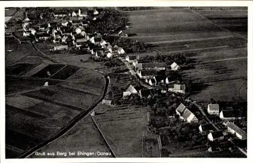 Ak Berg Ehingen an der Donau, Fliegeraufnahme