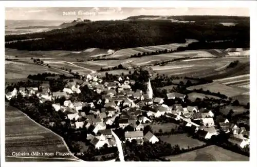 Ak Ostheim vor der Rhön Unterfranken, Fliegeraufnahme