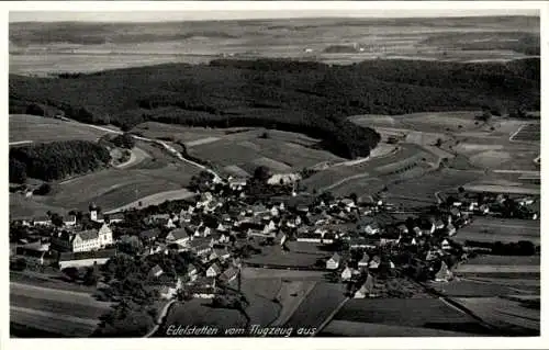 Ak Edelstetten Neuburg an der Kammel Schwaben, Fliegeraufnahme