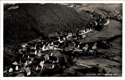 Ak Erfweiler Ehlingen Mandelbachtal im Saarland, Fliegeraufnahme