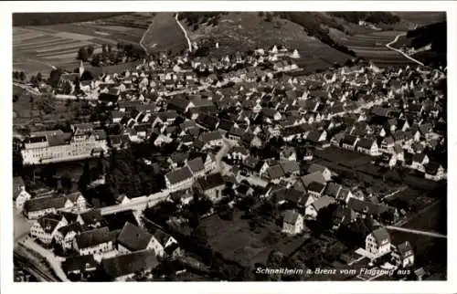 Ak Schnaitheim Heidenheim an der Brenz, Fliegeraufnahme