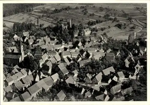 Ak Obergrombach Bruchsal im Kraichgau, Fliegeraufnahme