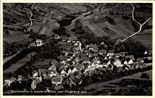 Ak Oberstetten Niederstetten in Baden Württemberg, Fliegeraufnahme