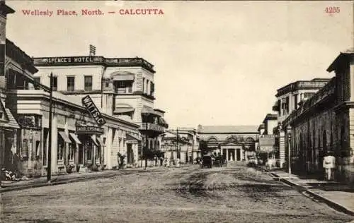 Ak Calcutta Kolkata Kalkutta Indien, Wellesly Place