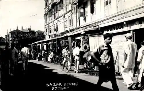 Ak Mumbai Bombay Indien, Basarszene