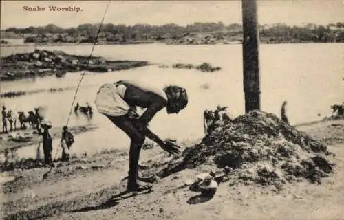 Ak Indien, Schlangenanbetung