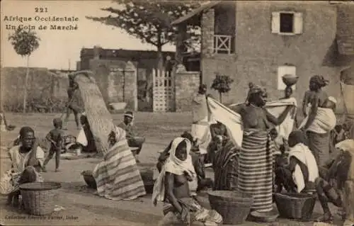 Ak Afrika, Marktplatz, Eingeborene