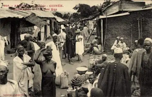 Ak Guinea, Afrikaner, Markt, Marktstände