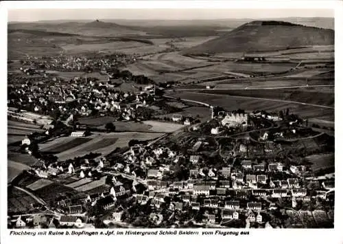 Ak Bopfingen am Ipf Ostalbkreis, Flochberg, Ruine, Schloss Baldern, Fliegeraufnahme