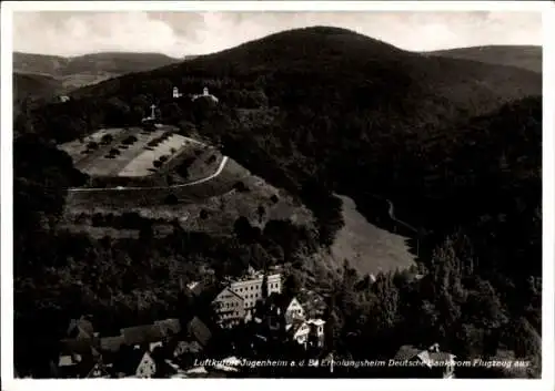 Ak Jugenheim an der Bergstraße Hessen, Fliegeraufnahme, Erholungsheim Deutsche Bank