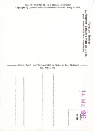 Ak Schweigmatt Raitbach Schopfheim in Baden, Fliegeraufnahme