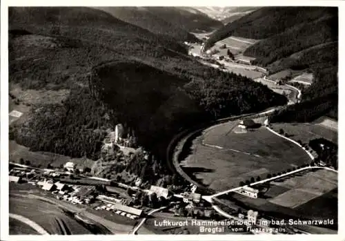 Ak Hammereisenbach Bregenbach Vöhrenbach in Baden, Fliegeraufnahme, Bregtal