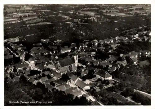 Ak Sasbach am Kaiserstuhl, Fliegeraufnahme