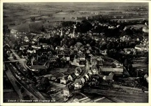 Ak Erbach im Odenwald Hessen, Fliegeraufnahme