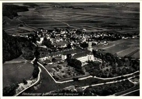 Ak Mönchsdeggingen in Schwaben, Fliegeraufnahme