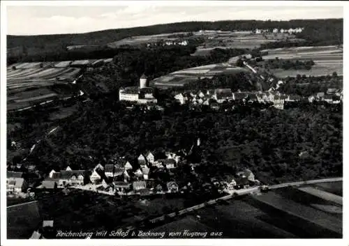 Ak Reichenberg Oppenweiler in Württemberg, Schloss Reichenberg, Fliegeraufnahme