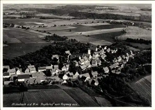 Ak Michelbach an der Heide Gerabronn, Kupferhof, Fliegeraufnahme