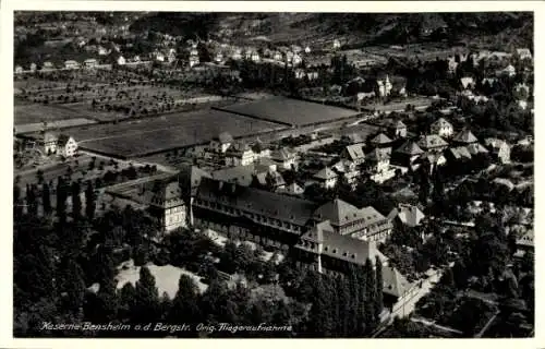 Ak Bensheim an der Bergstraße Hessen, Fliegeraufnahme, Kaserne