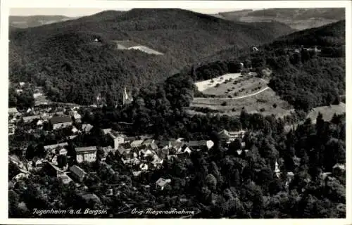 Ak Jugenheim an der Bergstraße Hessen, Fliegeraufnahme