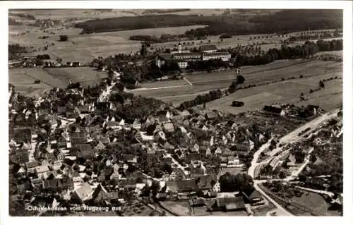 Ak Ochsenhausen in Württemberg, Fliegeraufnahme, Kloster