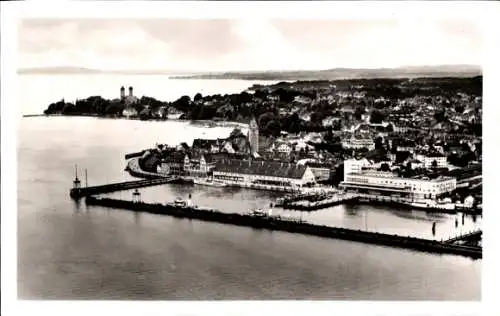 Ak Friedrichshafen am Bodensee, Fliegeraufnahme