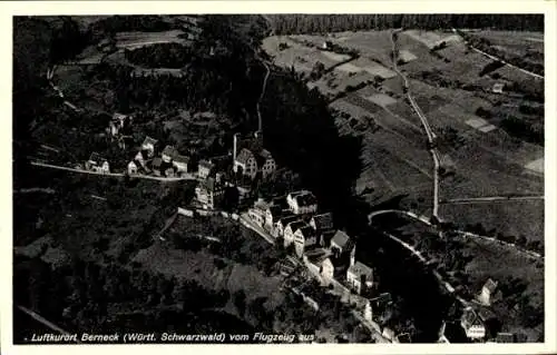 Ak Berneck Altensteig im Schwarzwald, Fliegeraufnahme