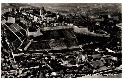 Ak Tutzing am Starnberger See Oberbayern, Fliegeraufnahme, Festung Marienberg