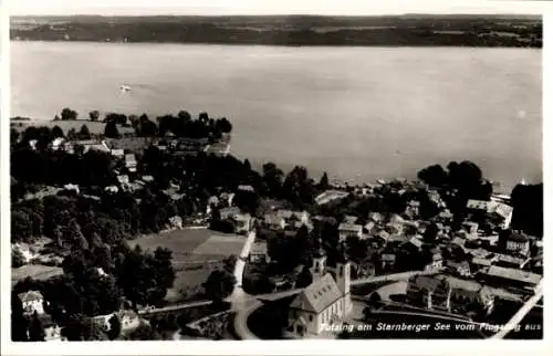 Ak Tutzing am Starnberger See Oberbayern, Fliegeraufnahme