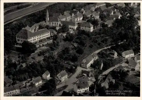 Ak Oberkirchberg Illerkirchberg in Württemberg, Fliegeraufnahme