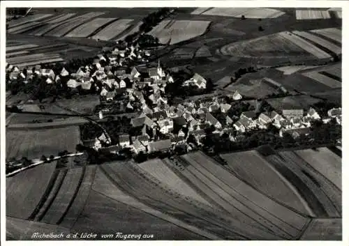 Ak Michelbach an der Lücke Wallhausen in Württemberg, Fliegeraufnahme