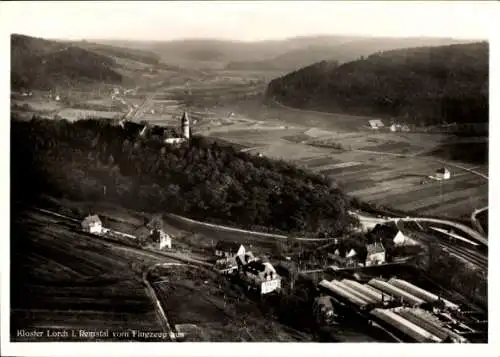 Ak Lorch im Remstal Württemberg, Kloster Lorch, Fliegeraufnahme