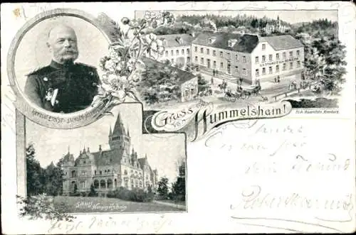 Ak Hummelshain in Thüringen, Herzog Ernst v. Sachsen Altenburg, Schloss, Gasthaus