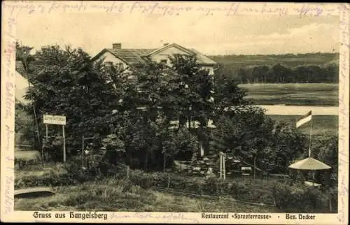 Ak Hangelsberg Grünheide in der Mark, Restaurant Spreeterrasse