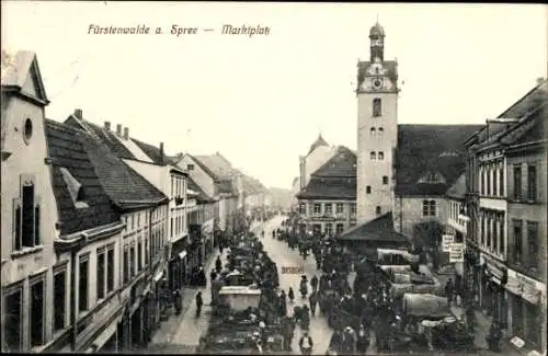 Ak Fürstenwalde an der Spree, Marktplatz