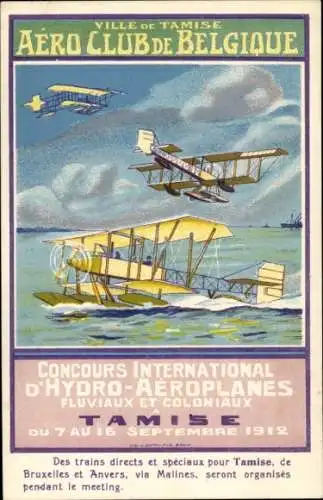 Ak Aeroclub of Belgium, Internationaler Wasserflugzeugwettbewerb, Thames 1912