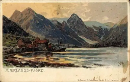 Künstler Litho Eckenbrecher, Themistokles von, Norwegen, Fjaerlands Fjord