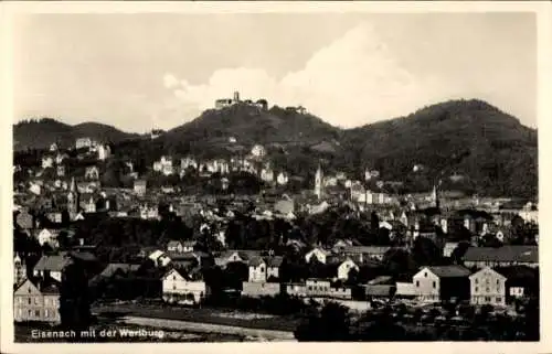 Ak Lutherstadt Eisenach in Thüringen, Wartburg, Totalansicht