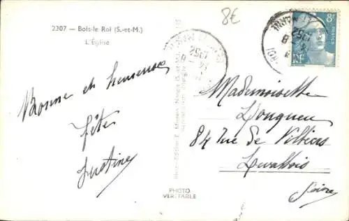 Ak Brolles Bois le Roi Seine et Marne, Kirche