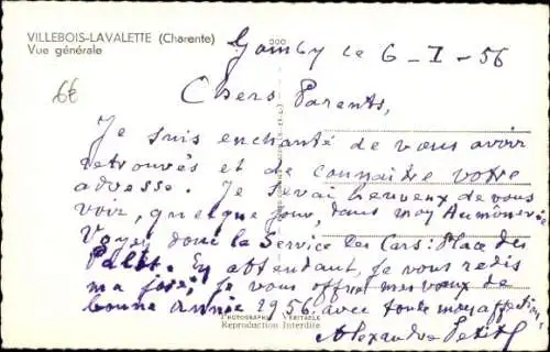 Ak Villebois-Lavalette, Panorama